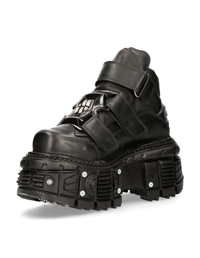 Ankle Boot Black Imperfect MTank008C2 Platform New Rock Women