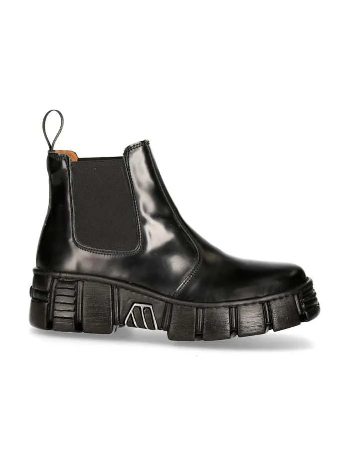 Ankle Boot Black Tower MWall007nC2 Boots New Rock WomenMen