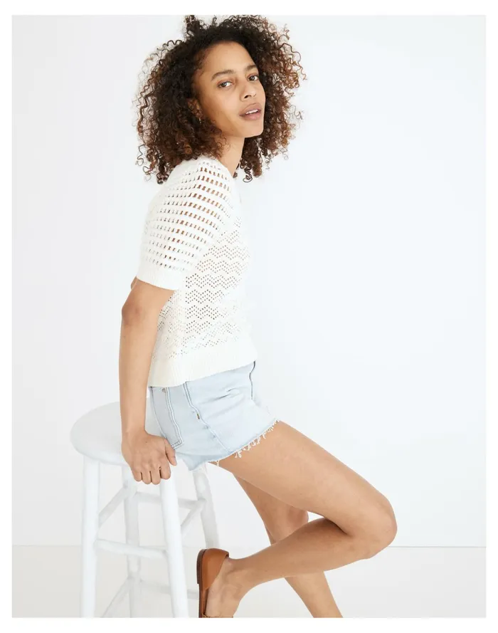 Atwater Crochet Sweater Tee Lighthouse Women Madewell Sweaters