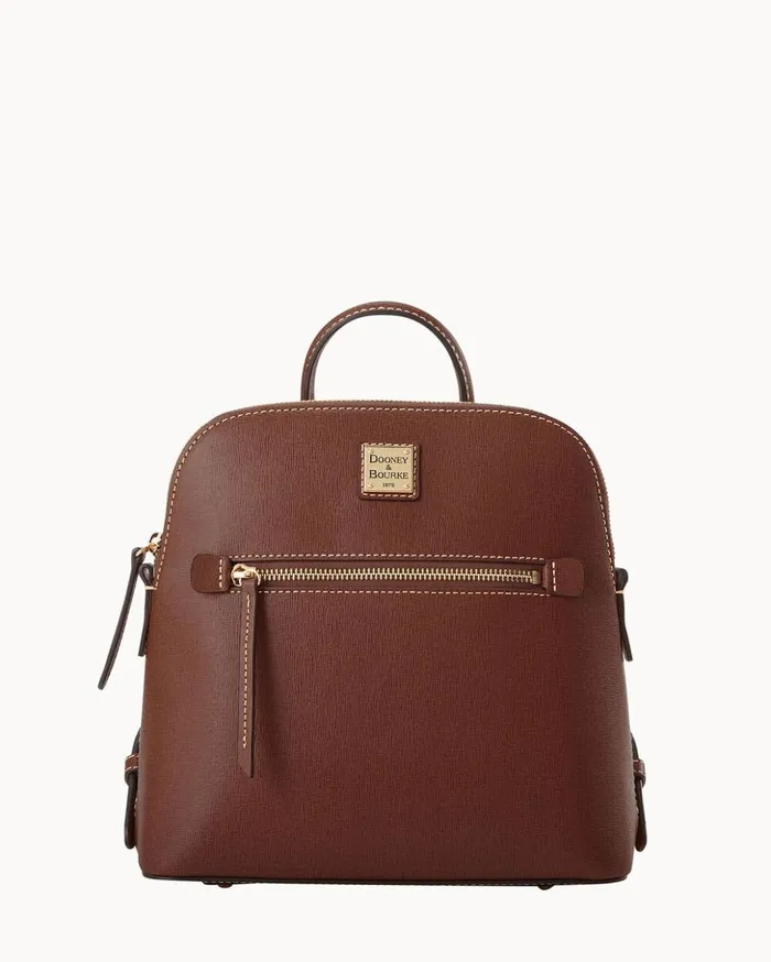 Backpacks Women Dooney and Bourke Saffiano Backpack Amber