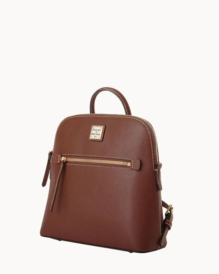 Backpacks Women Dooney and Bourke Saffiano Backpack Amber