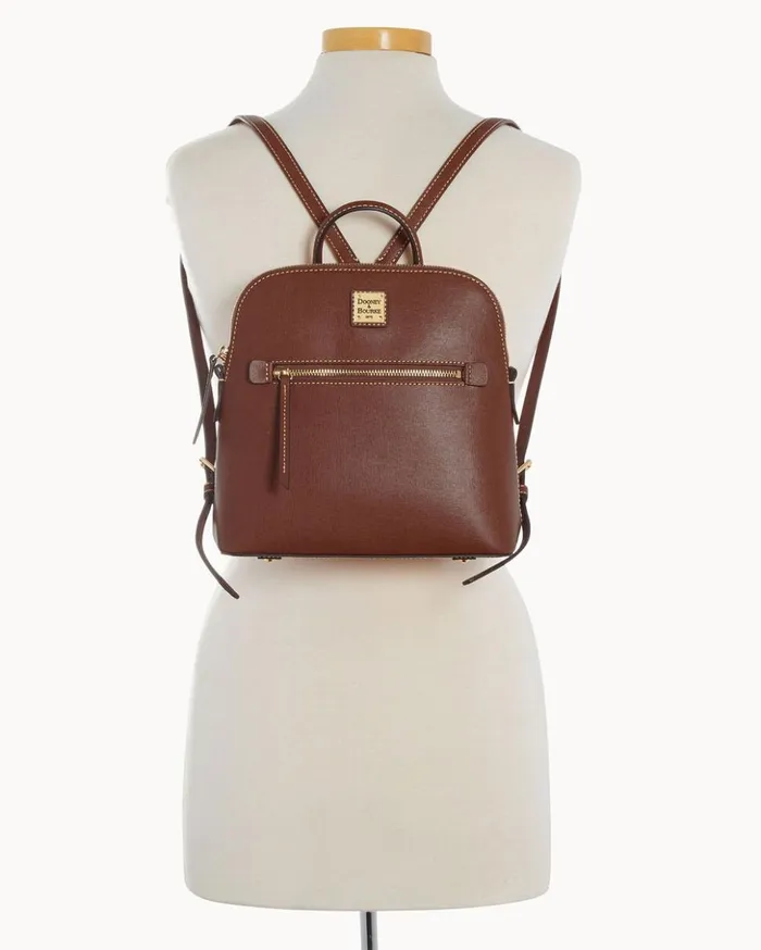 Backpacks Women Dooney and Bourke Saffiano Backpack Amber