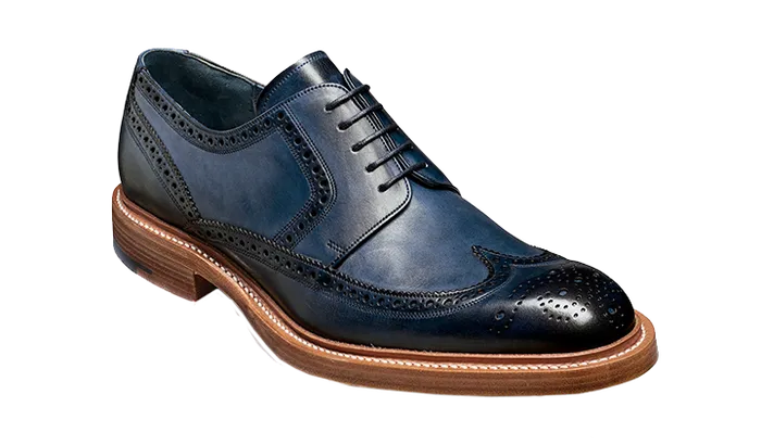 Bailey 8211 Navy Hand Painted Mens Barker Shoes Mens Brogues