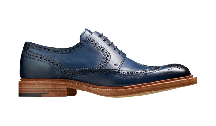 Bailey 8211 Navy Hand Painted Mens Barker Shoes Mens Brogues