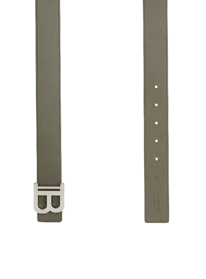 Balmain Belts Men Reversible Leather BBelt Black