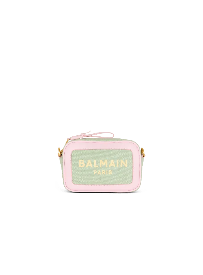 Balmain Crossbody Bags Women BArmy Camera Case In Canvas And Leather Green