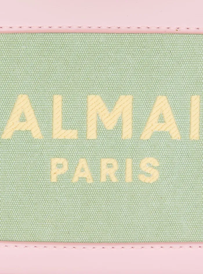 Balmain Crossbody Bags Women BArmy Camera Case In Canvas And Leather Green