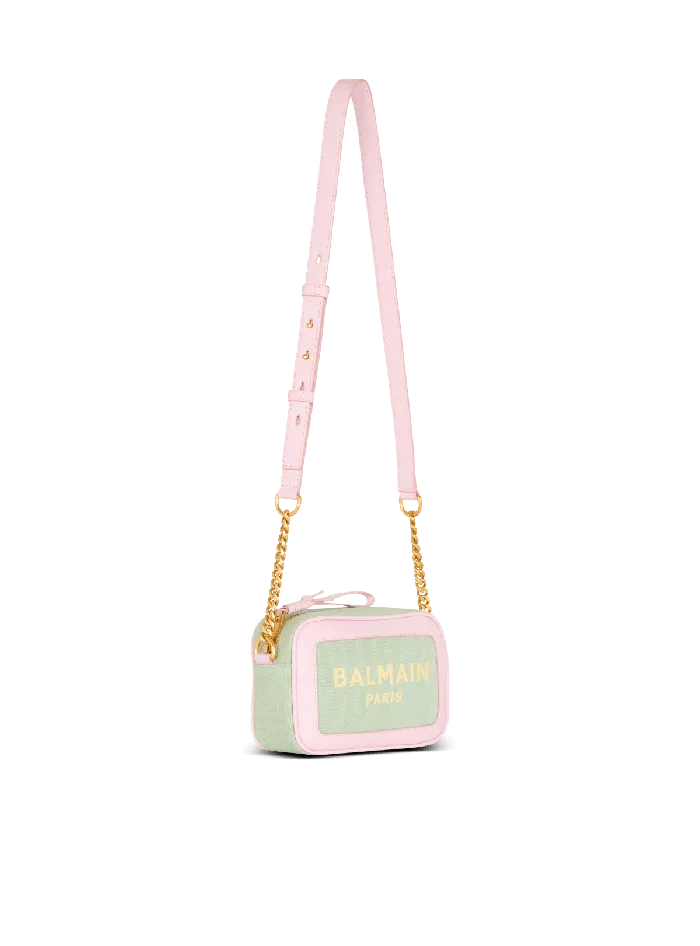 Balmain Crossbody Bags Women BArmy Camera Case In Canvas And Leather Green