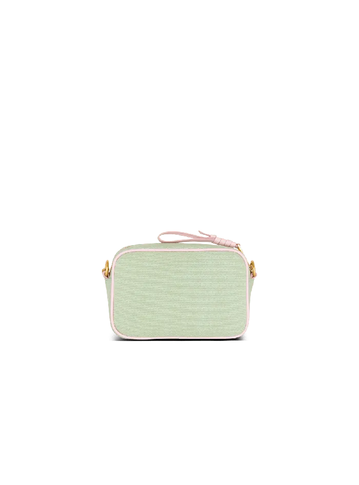 Balmain Crossbody Bags Women BArmy Camera Case In Canvas And Leather Green
