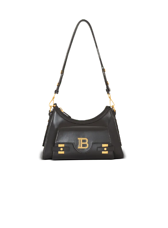 Balmain Crossbody Bags Women Calfskin BBuzz Hobo Bag Black