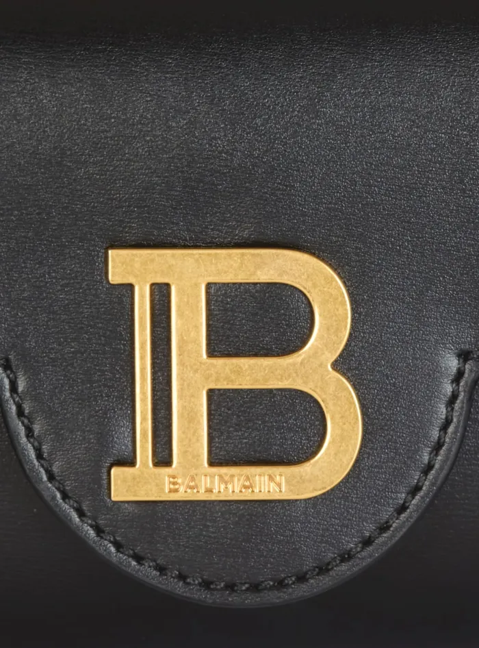 Balmain Crossbody Bags Women Calfskin BBuzz Hobo Bag Black