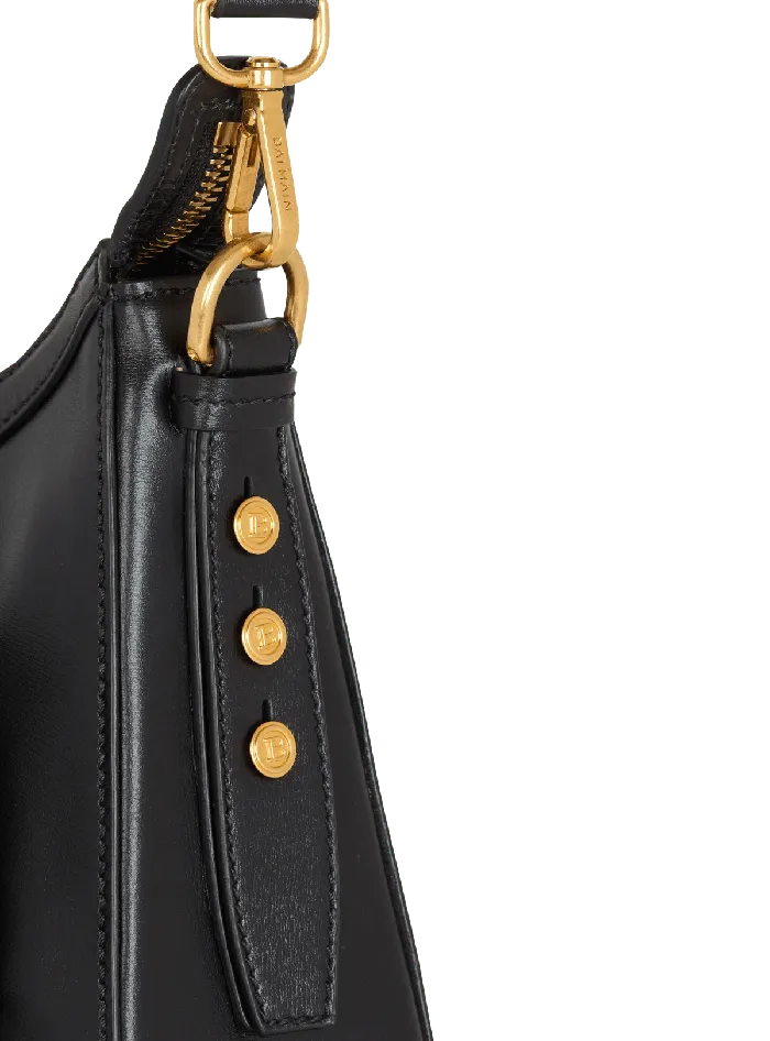 Balmain Crossbody Bags Women Calfskin BBuzz Hobo Bag Black