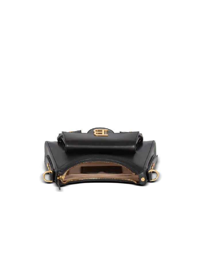 Balmain Crossbody Bags Women Calfskin BBuzz Hobo Bag Black