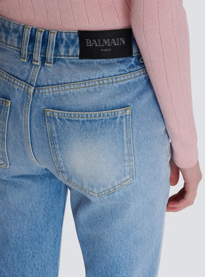 Balmain Denim Women Flared Denim Jeans Blue