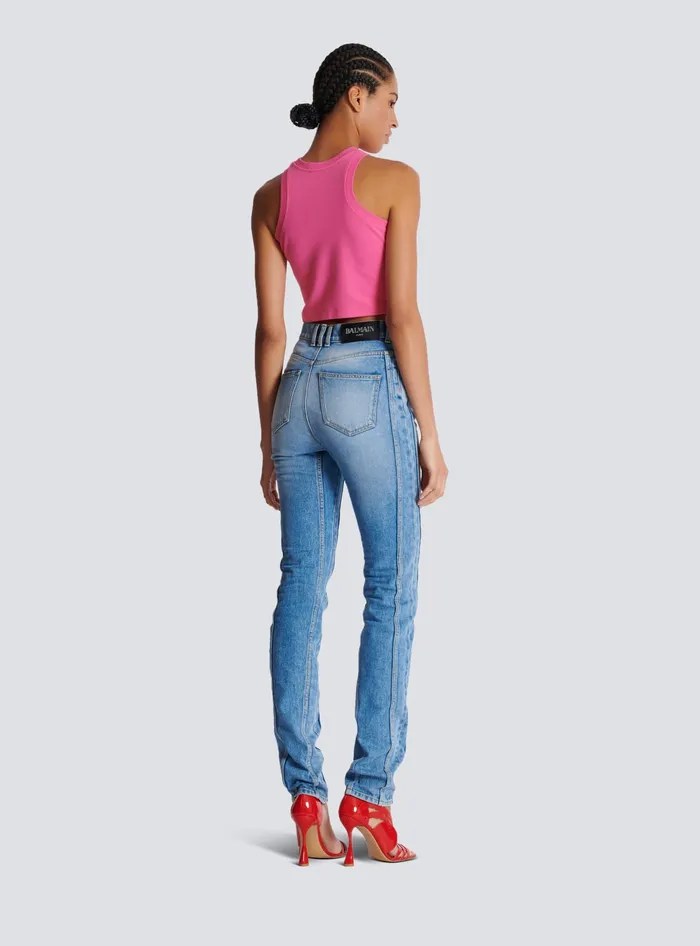 Balmain Denim Women Light Blue Denim Slimfit Jeans Blue
