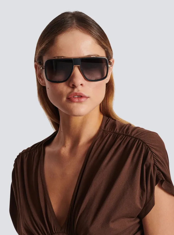 Balmain Eyewear WomenMen OR Sunglasses Black
