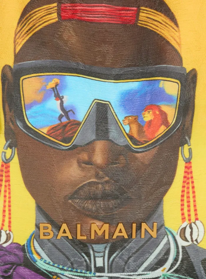 Balmain Grocery Bags Women Disney X The Lion King 8211 BArmy Grocery Bag With Nika Mtwana Print Multicolor