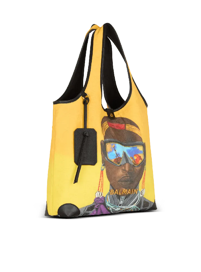 Balmain Grocery Bags Women Disney X The Lion King 8211 BArmy Grocery Bag With Nika Mtwana Print Multicolor