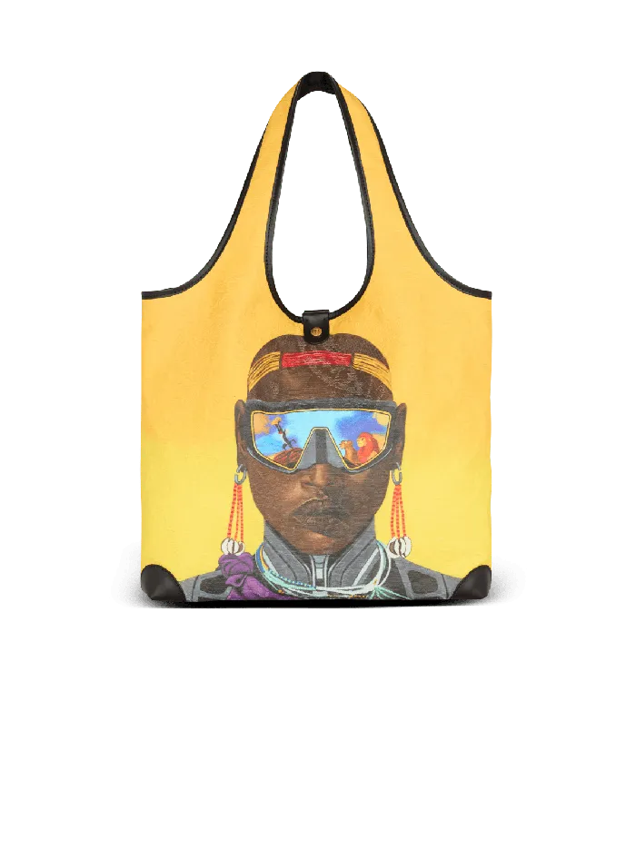 Balmain Grocery Bags Women Disney X The Lion King 8211 BArmy Grocery Bag With Nika Mtwana Print Multicolor
