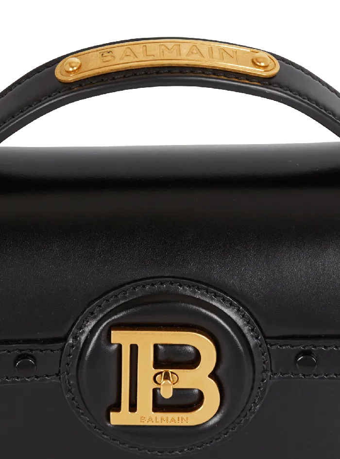Balmain Handbags Women BBuzz Dynasty Bag In Glazed Leather Black