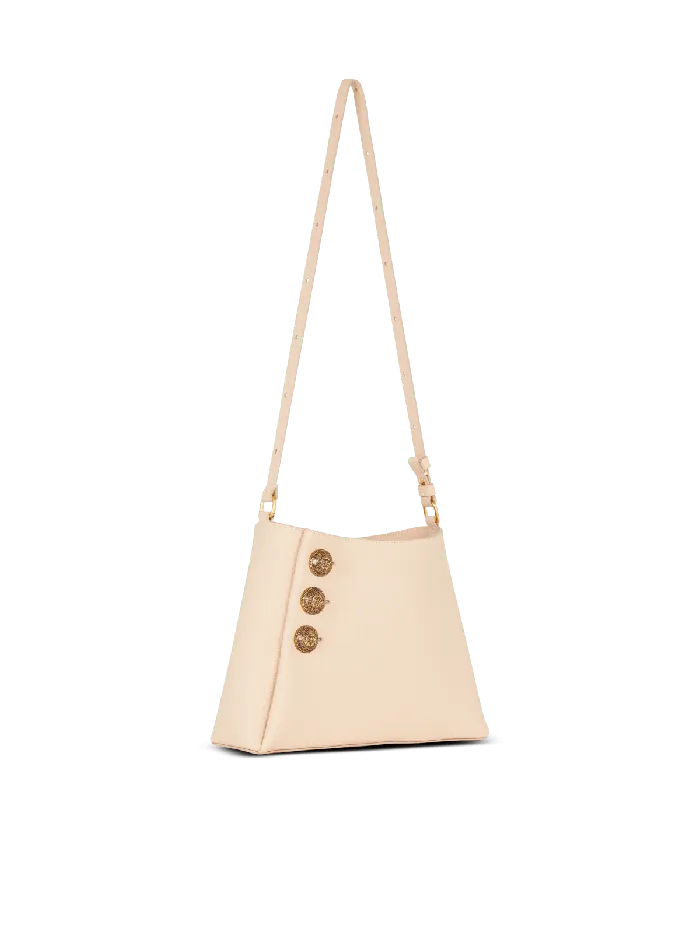 Balmain Handbags Women Emblegraveme Handbag In Grained Leather Beige