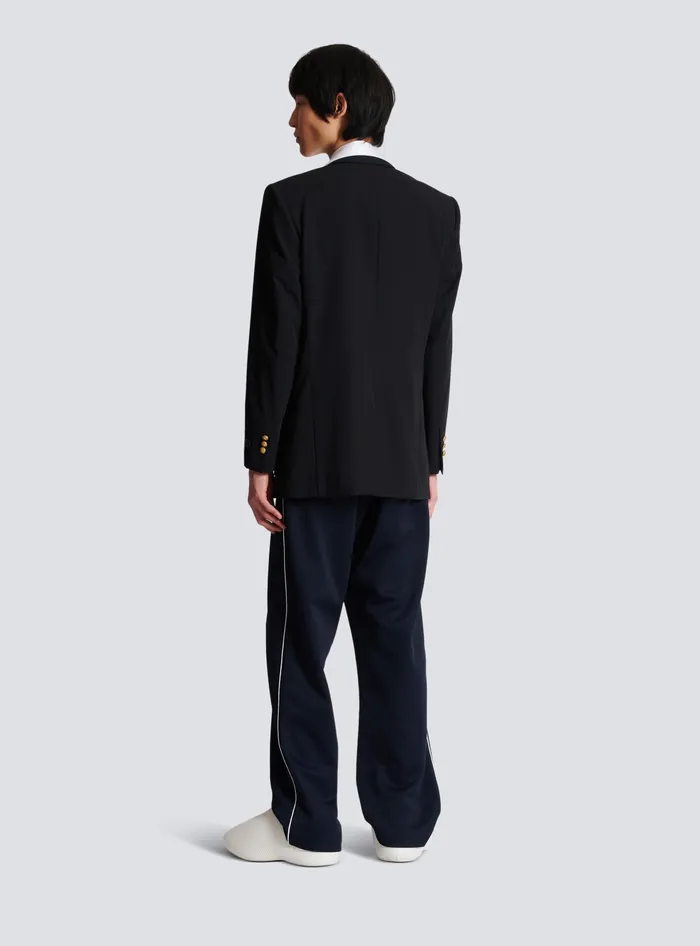 Balmain Jackets And Blazers Men Technical Wool Blazer Black