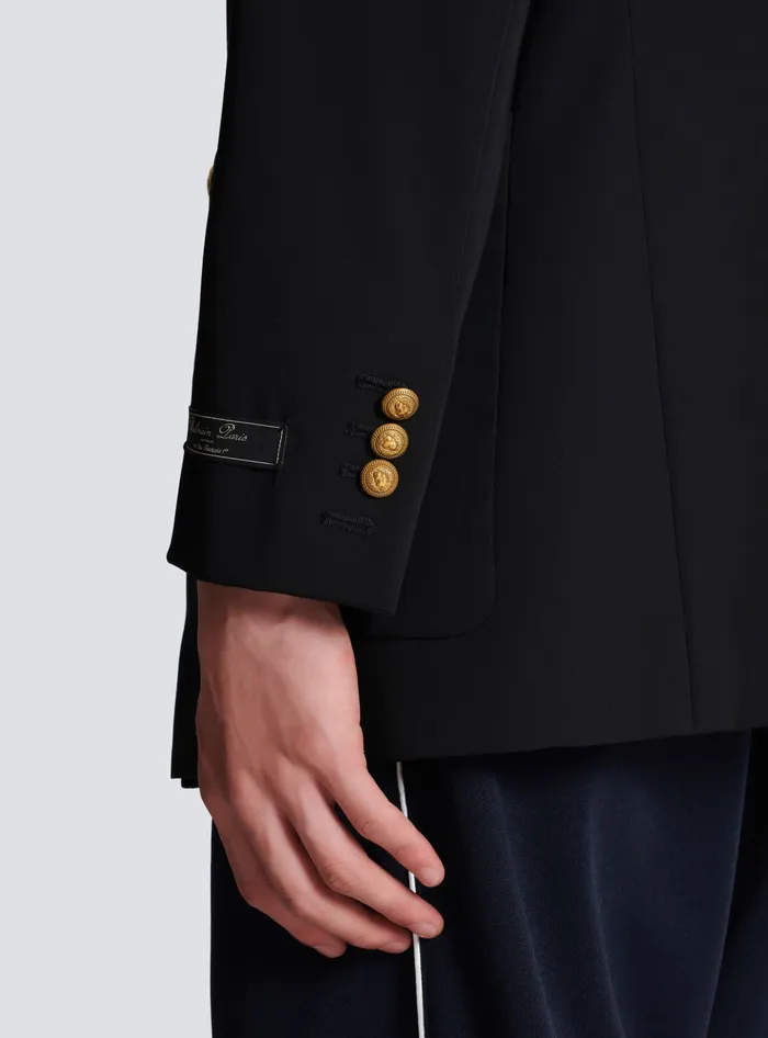 Balmain Jackets And Blazers Men Technical Wool Blazer Black