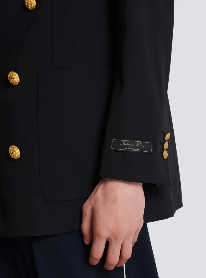 Balmain Jackets And Blazers Men Technical Wool Blazer Black
