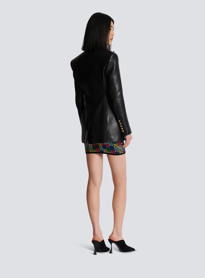 Balmain Jackets And Blazers Women 2button Leather Jacket Black