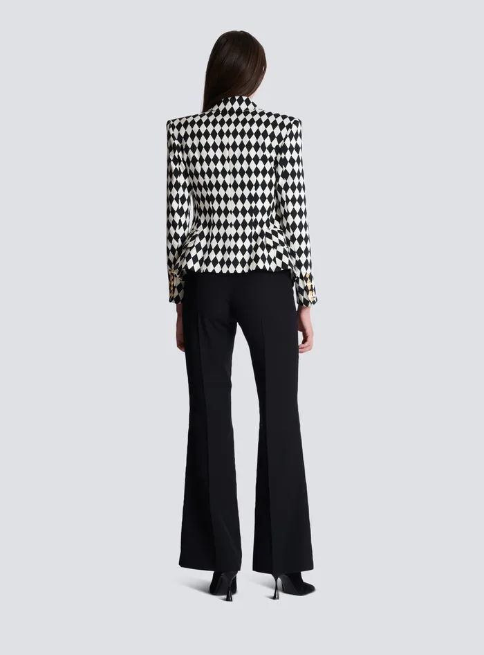 Balmain Jackets And Blazers Women 6button Diamond Crepe Jacket Black