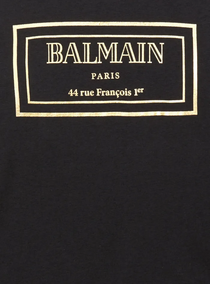 Balmain Kids Paris Tshirt Black