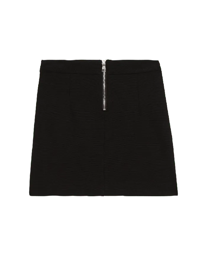Balmain Kids Short Buttoned Skirt Black