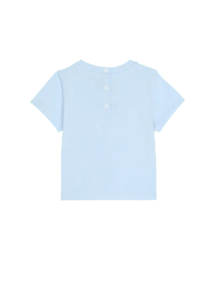 Balmain Kids Signature Star Tshirt Blue