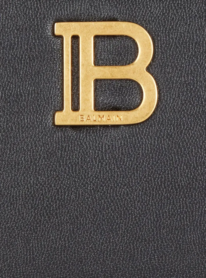 Balmain Small Leather Goods Women BBuzz Leather Purse Black