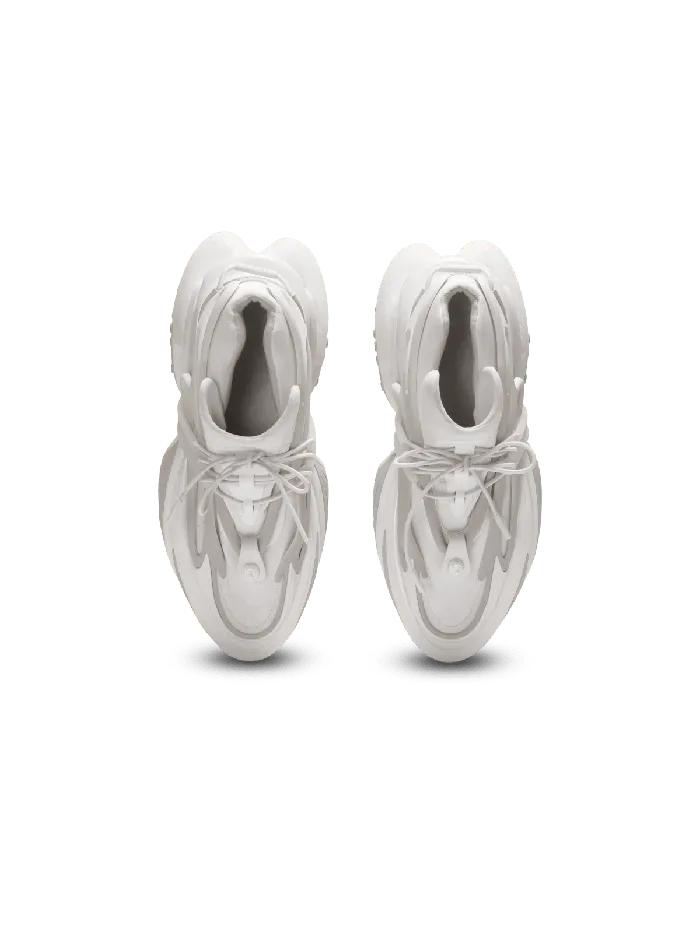 Balmain Sneakers Men Neoprene And Leather Unicorn Lowtop Sneakers White