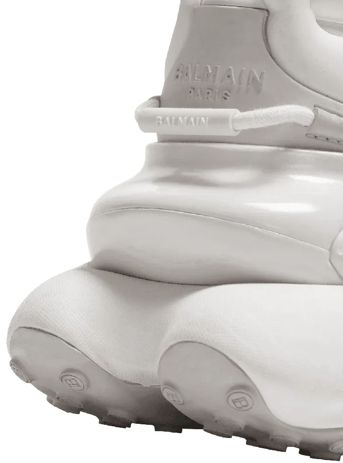 Balmain Sneakers Men Neoprene And Leather Unicorn Lowtop Sneakers White