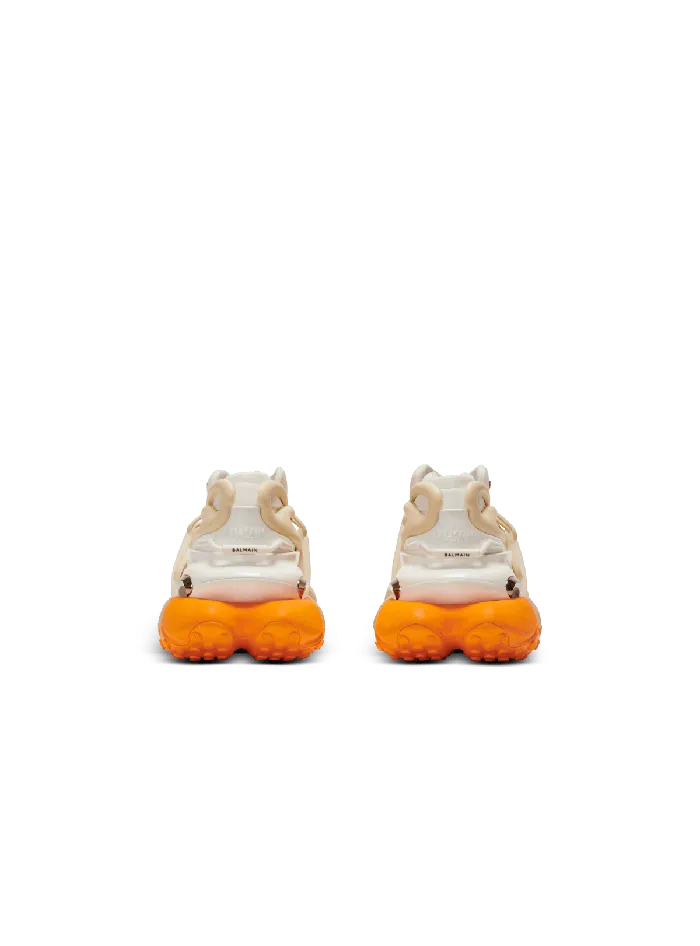 Balmain Sneakers Men Unicorn Sneakers In Neoprene And Leather Orange
