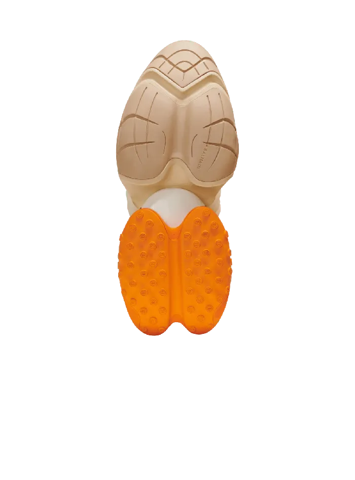 Balmain Sneakers Men Unicorn Sneakers In Neoprene And Leather Orange