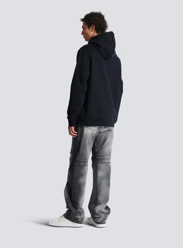 Balmain Sweatshirts Men Hoodie With Vintage Lips Print Black
