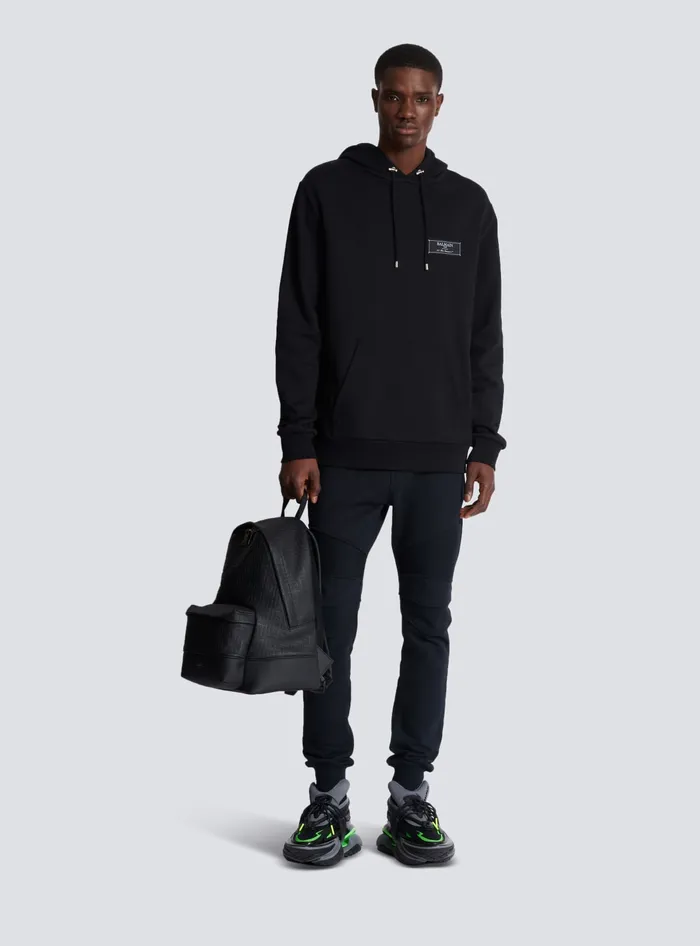 Balmain Sweatshirts Men Pierre Hoodie Black