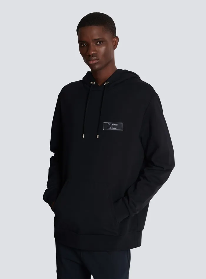 Balmain Sweatshirts Men Pierre Hoodie Black