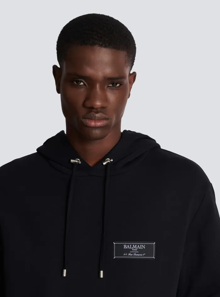 Balmain Sweatshirts Men Pierre Hoodie Black