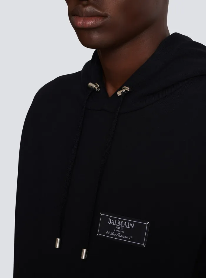 Balmain Sweatshirts Men Pierre Hoodie Black