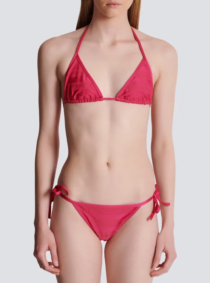 Balmain Swimwear Women Triangle Bikini Pink