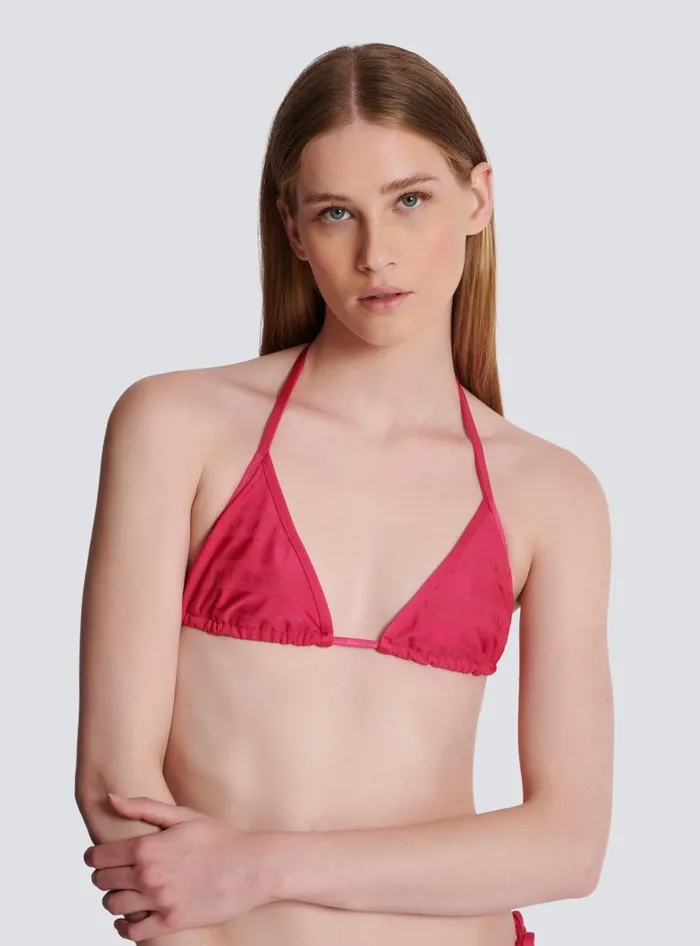 Balmain Swimwear Women Triangle Bikini Pink