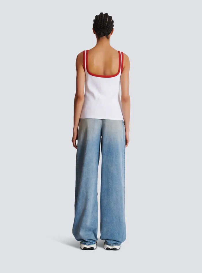 Balmain TShirts Women Fruit Tank Top White