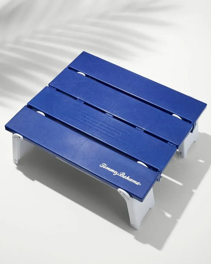 Beach and Home Tommy Bahama Beach Accessories Personal Folding Beach Table Navy