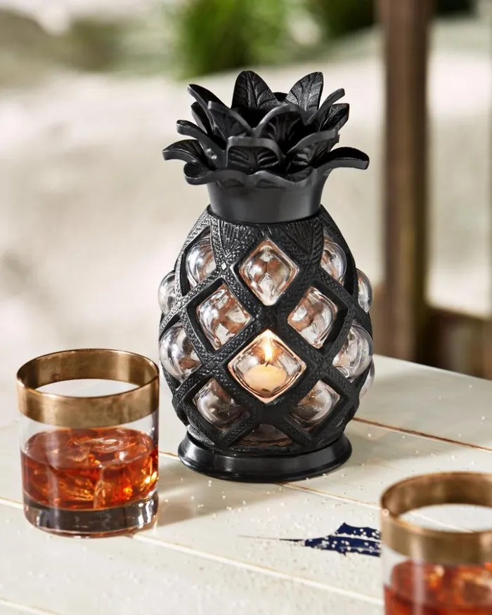 Beach and Home Tommy Bahama Outdoor Accessories Large Glass Pineapple Votive Holder Clear Beach and Home Tommy Bahama Outdoor Accessories Large Glass Pineapple Votive Holder Clear