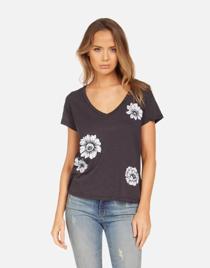 Becca Floral Dove Onyx Women039s Lauren Moshi Short Sleeve