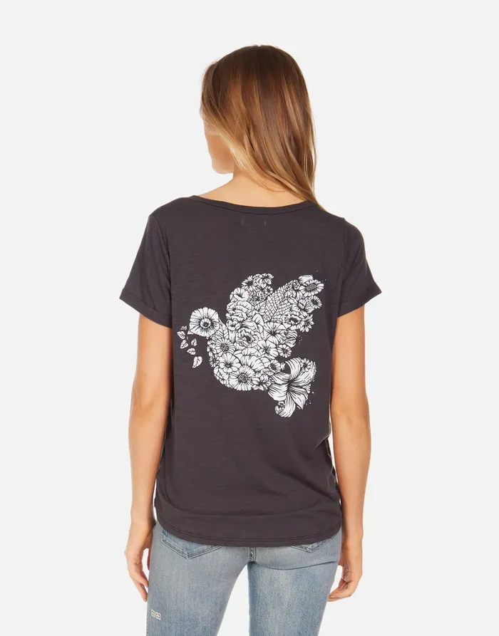 Becca Floral Dove Onyx Women039s Lauren Moshi Short Sleeve